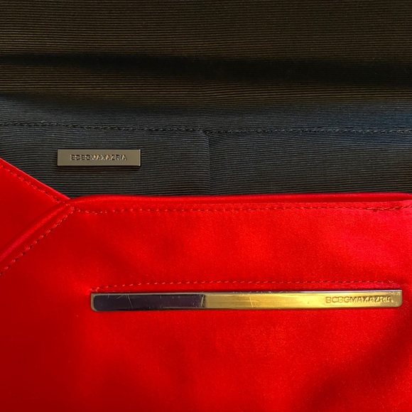 NWT BCBG red satin clutch - Picture 5 of 5